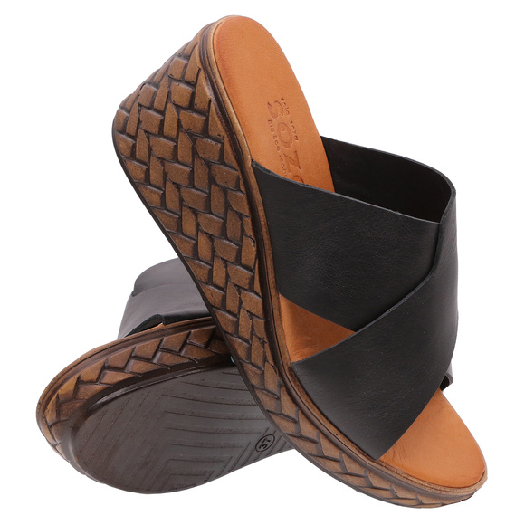 Wysokie klapki damskie profilaktyczne na koturnie