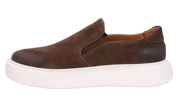 Obuwie męskie półbuty wsuwane z gumą