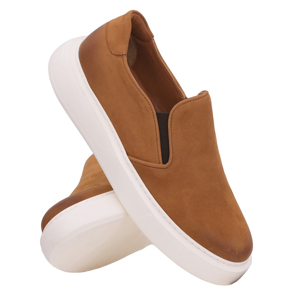 Obuwie męskie półbuty wsuwane z gumą