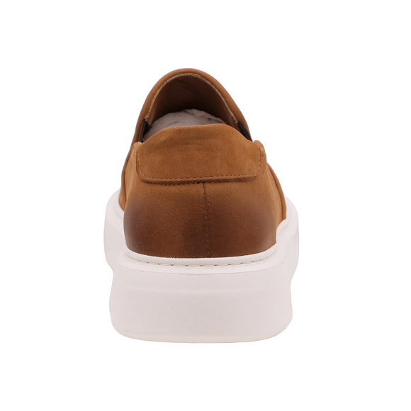 Obuwie męskie półbuty wsuwane z gumą